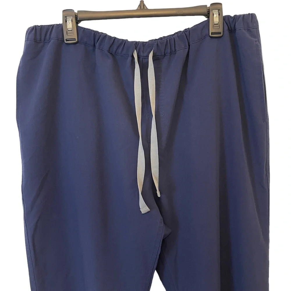 FIGS Men Scrub Pants Drawstring With SIDE & Back Pockets Size XXL Navy Blue